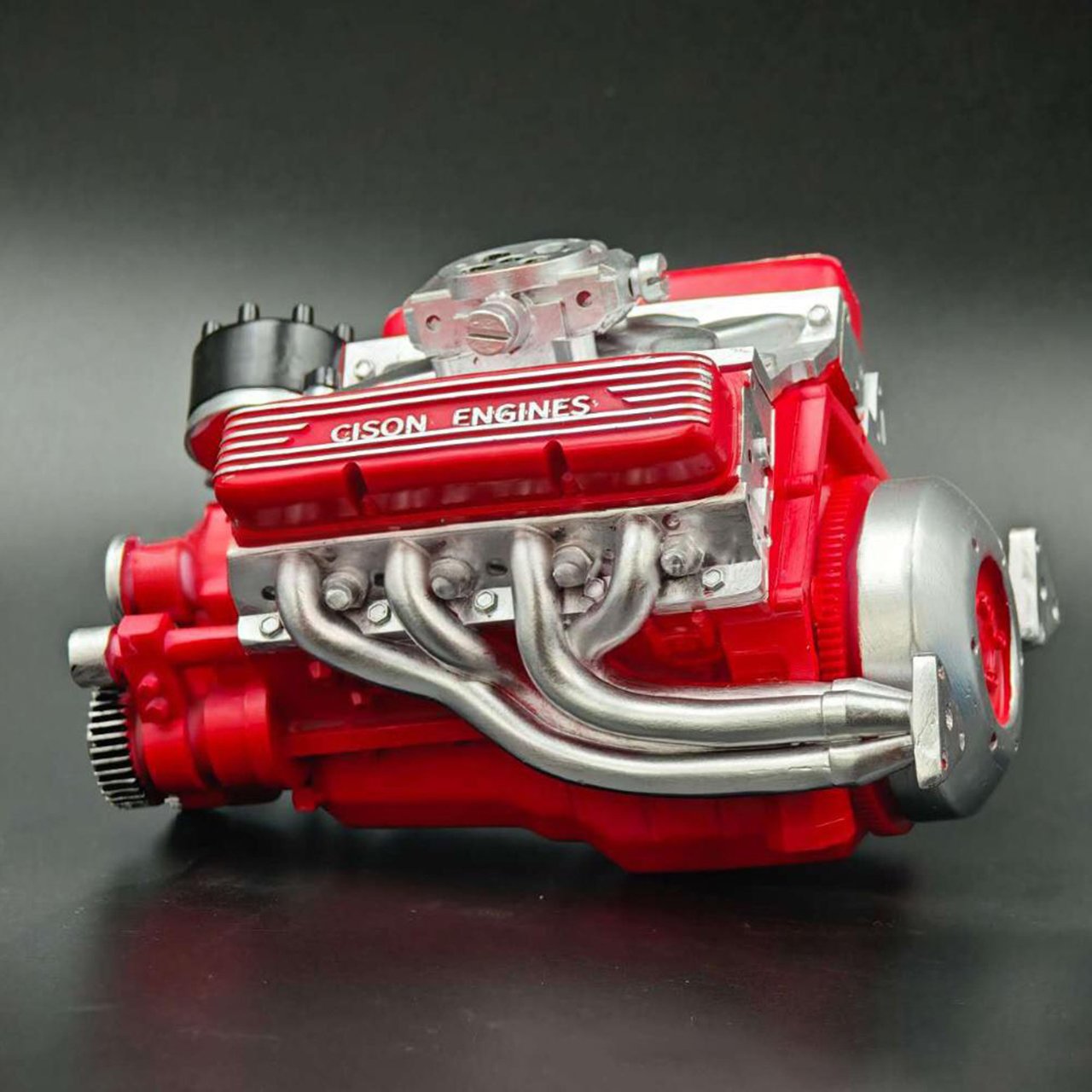 Gasoline OHV V8 Small-block Engine Model Kits 4-Stroke 44cc Water-Cooled 1/6