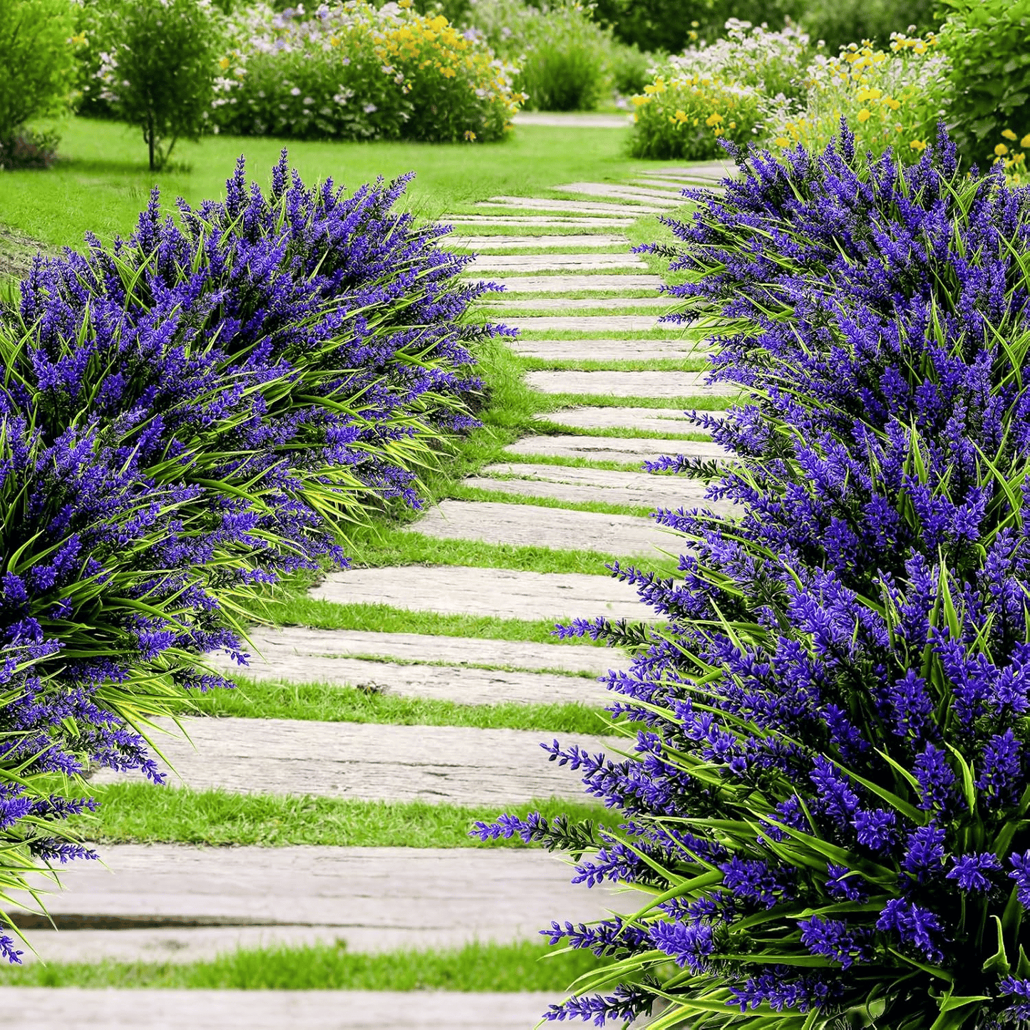 49% OFF🔥Lavender Artificial Flowers,UV Resistant Outdoor Fake Plants(1 Bundle length 13.8inches)