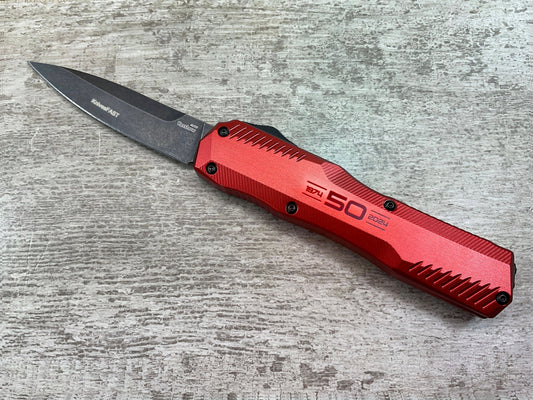 🔥LAST DAY 49% OFF🔥- 9000R Matt Diskin Livewire OTF AUTO Knife 3.3" CPM-MagnaCut Two-Tone Reverse Tanto Blade, (🎉50th Anniversary Edition🎉)