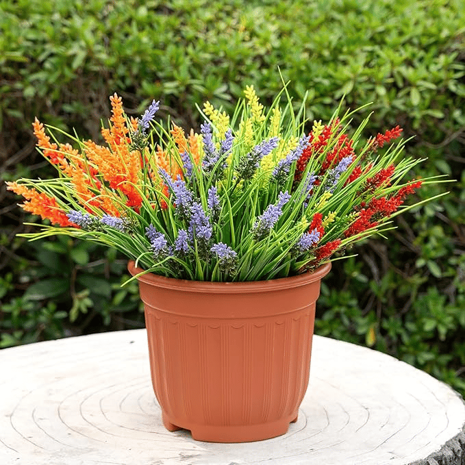 49% OFF🔥Lavender Artificial Flowers,UV Resistant Outdoor Fake Plants(1 Bundle length 13.8inches)