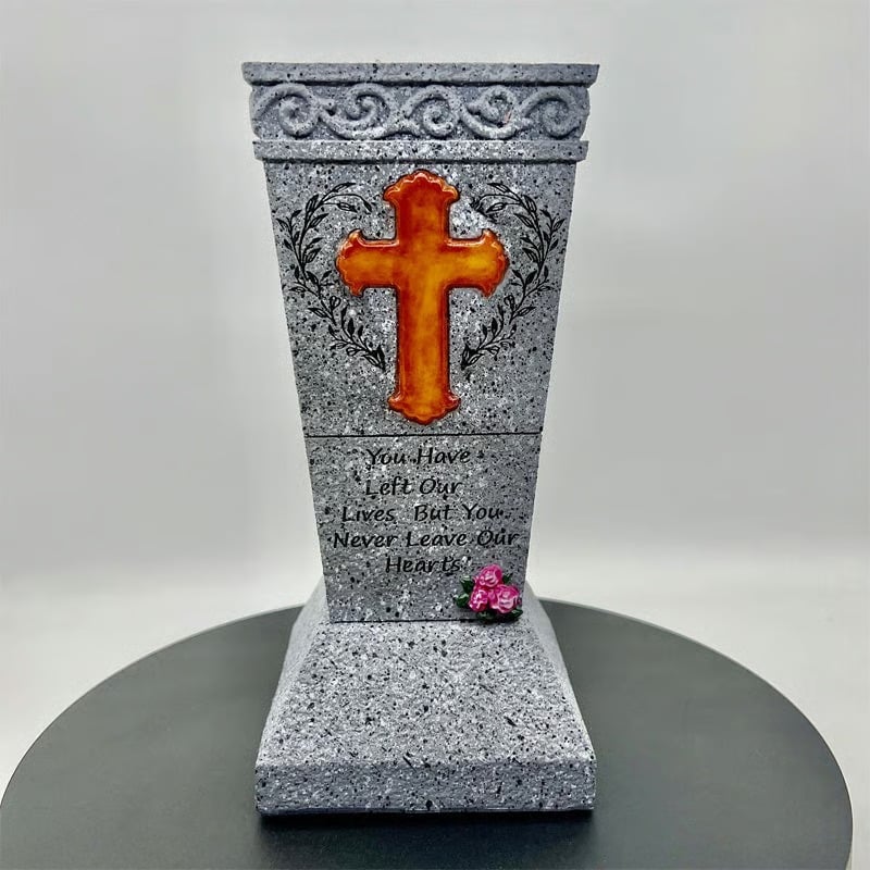 Solar-powered cross angel flowerpot solar-powered cemetery vase with LED