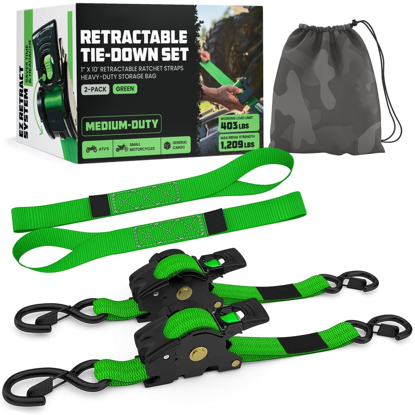 Retractable Ratchet Straps