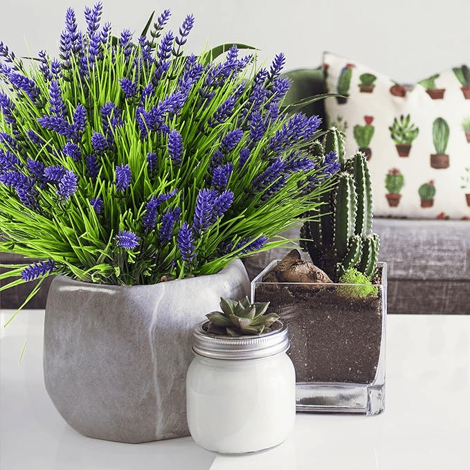 49% OFF🔥Lavender Artificial Flowers,UV Resistant Outdoor Fake Plants(1 Bundle length 13.8inches)