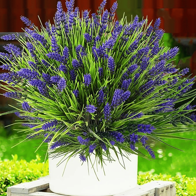 49% OFF🔥Lavender Artificial Flowers,UV Resistant Outdoor Fake Plants(1 Bundle length 13.8inches)