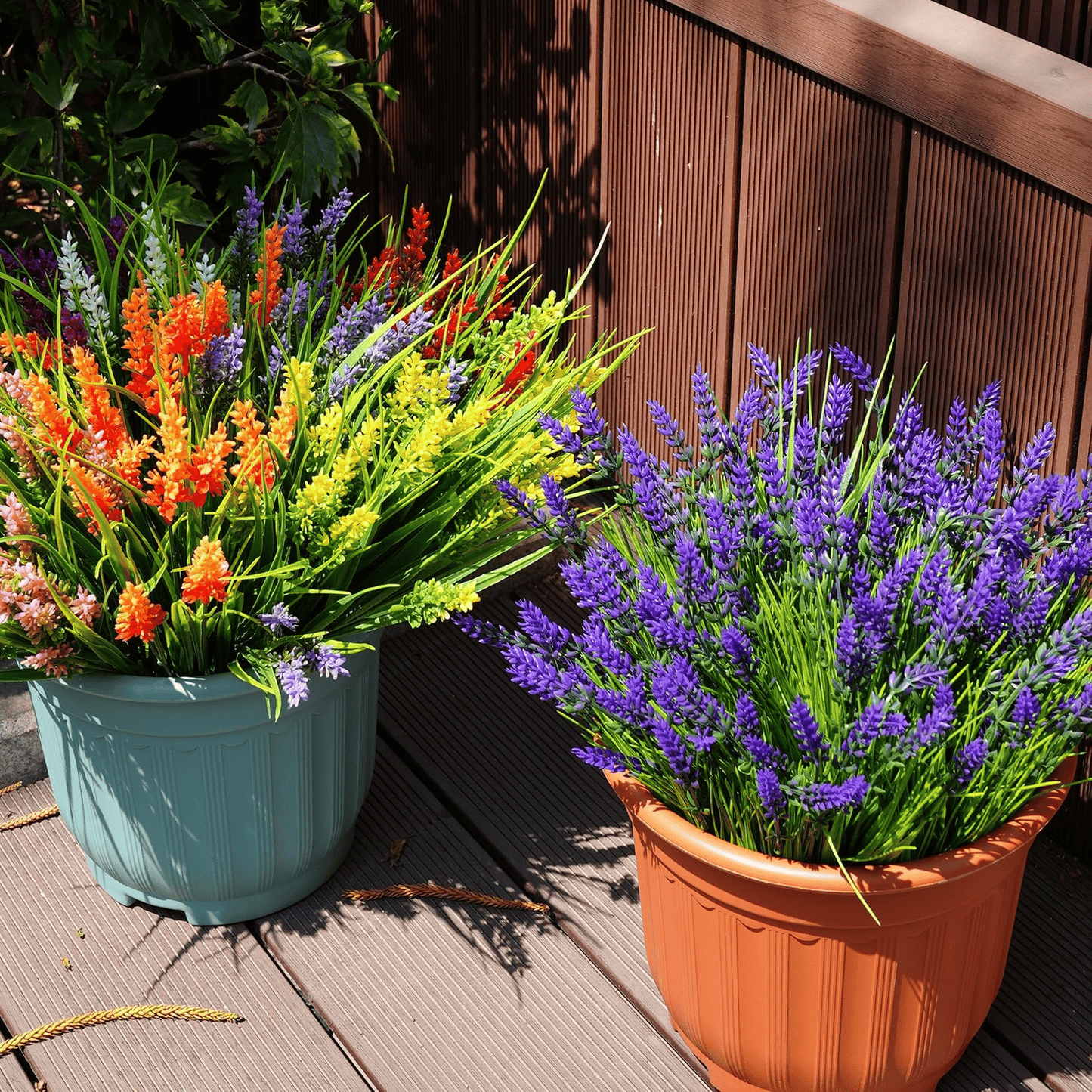 49% OFF🔥Lavender Artificial Flowers,UV Resistant Outdoor Fake Plants(1 Bundle length 13.8inches)