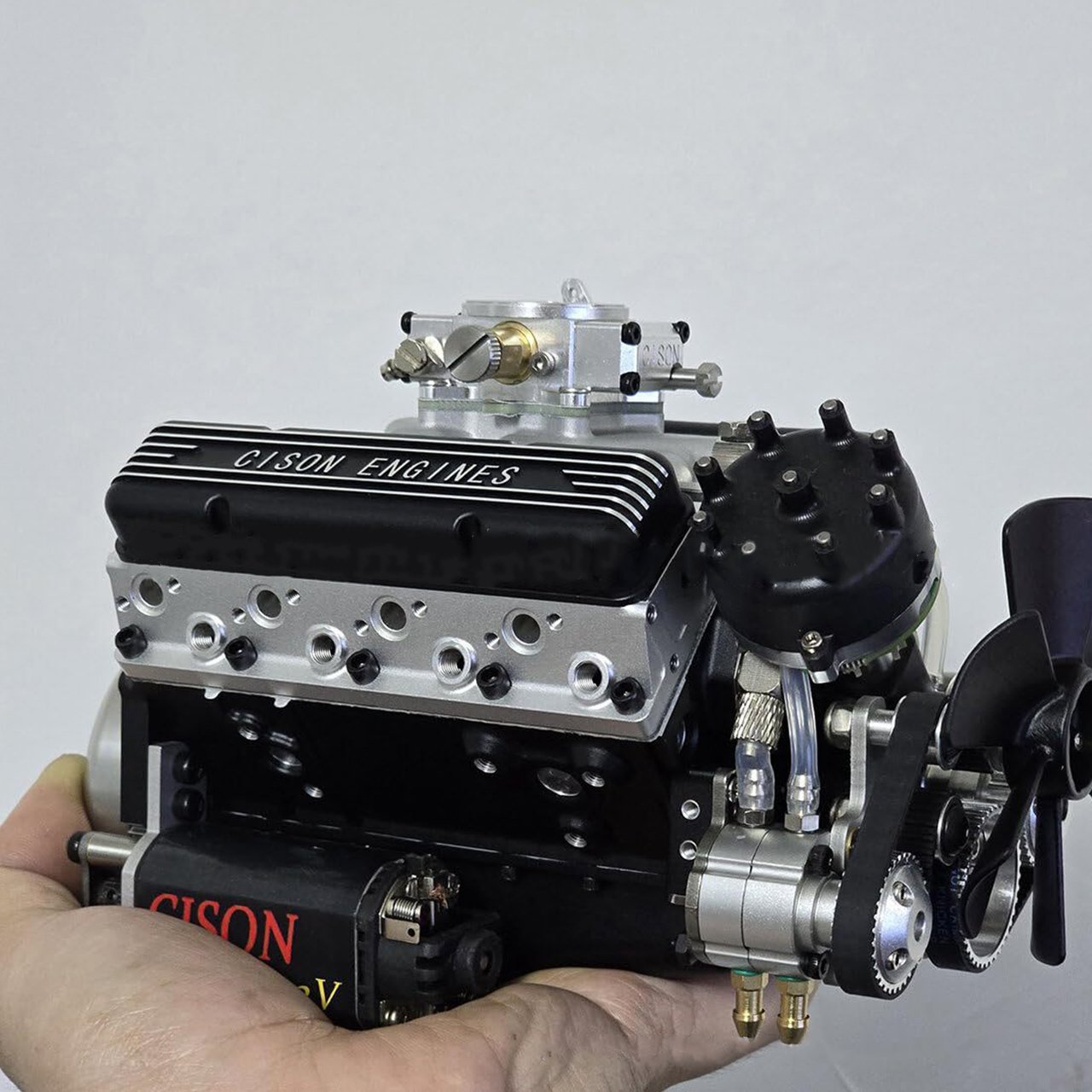 Gasoline OHV V8 Small-block Engine Model Kits 4-Stroke 44cc Water-Cooled 1/6