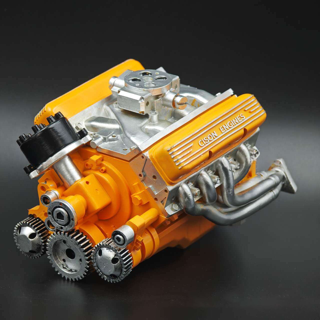 Gasoline OHV V8 Small-block Engine Model Kits 4-Stroke 44cc Water-Cooled 1/6