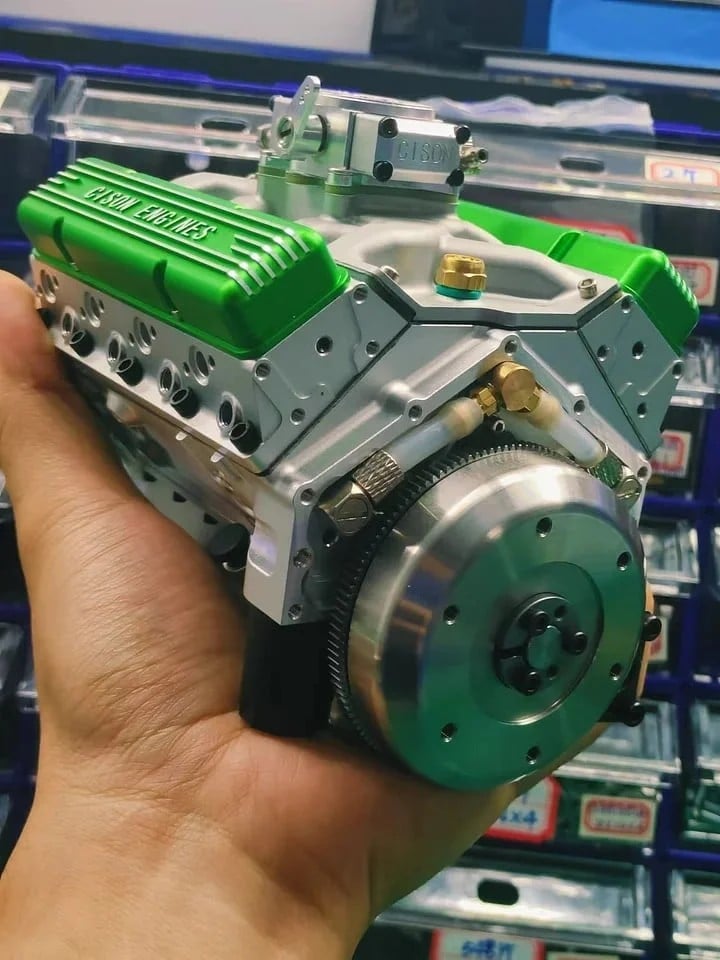 Gasoline OHV V8 Small-block Engine Model Kits 4-Stroke 44cc Water-Cooled 1/6