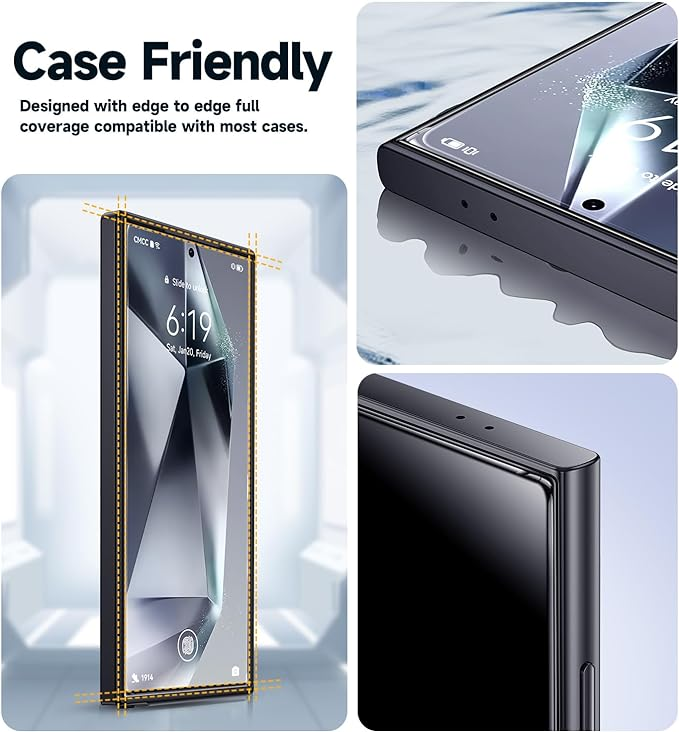 🎄New Year's Special 2025⛄🔔For Galaxy S25/S24/S23 Ultra and Note20 Ultra Series and For iPhone 16/15/14 Series Privacy Glass Screen Protector, Auto Dust-Elimination Installation, Bubble Free