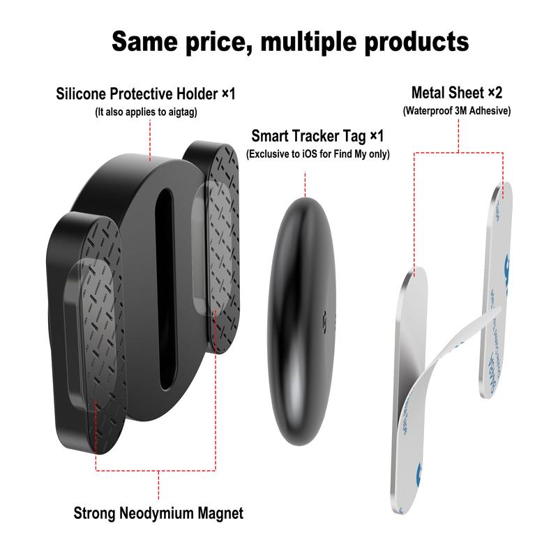 GPS Tracker for Car,Mini Trackers Device with Weatherproof Magnetic Case-No Monthly Fee-Best Hidden GPS Trackers,Anti-lost Device,Works with Apple Find My (iOS Only)
