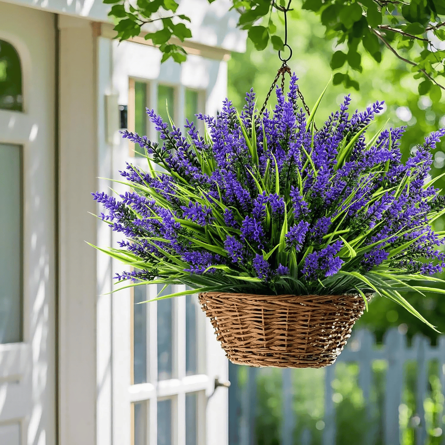 49% OFF🔥Lavender Artificial Flowers,UV Resistant Outdoor Fake Plants(1 Bundle length 13.8inches)