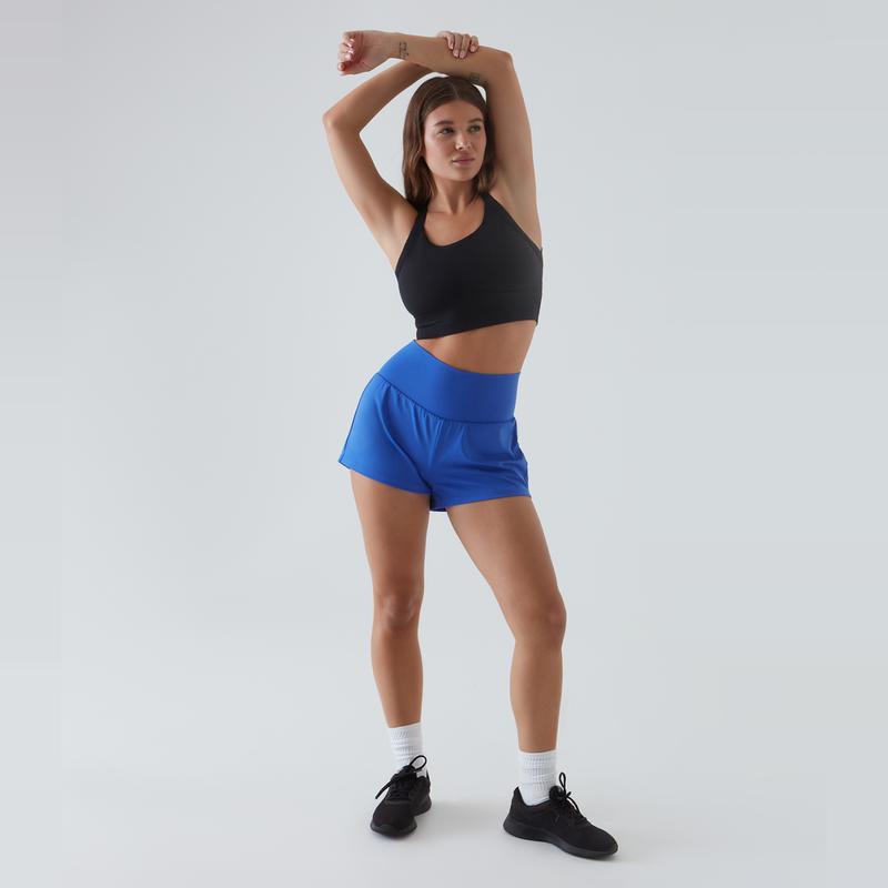 Halara Super High Waisted Back Pocket & Side Hidden Pocket 2-in-1 Yoga Shorts 2.5", Summer 2025 Running Shorts for Women, Back to School Sports Workout Shorts, Gym Outfit